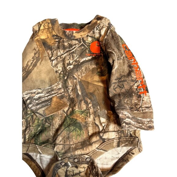 Carhartt Realtree Camo Infant Bodysuit Long Sleeve Hunting Outdoors Baby Clothin - Picture 10 of 11